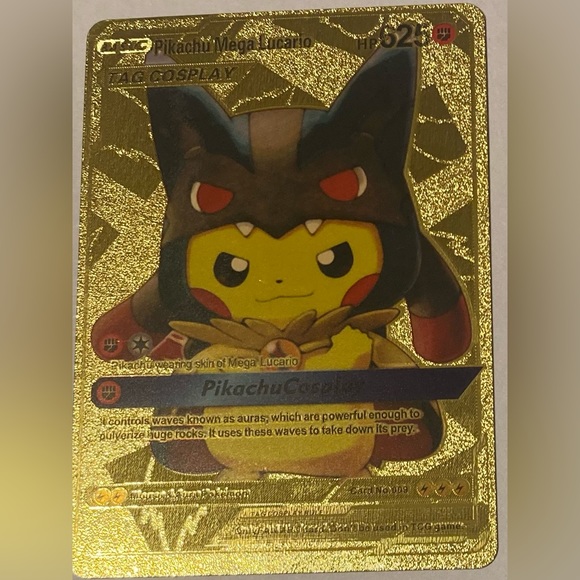 Gold foil, Pikachu mega lucario - Picture 1 of 2